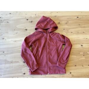 Marmot Hooded Jacket Woman’s Medium Coral Pink Windbreaker Zip Pockets